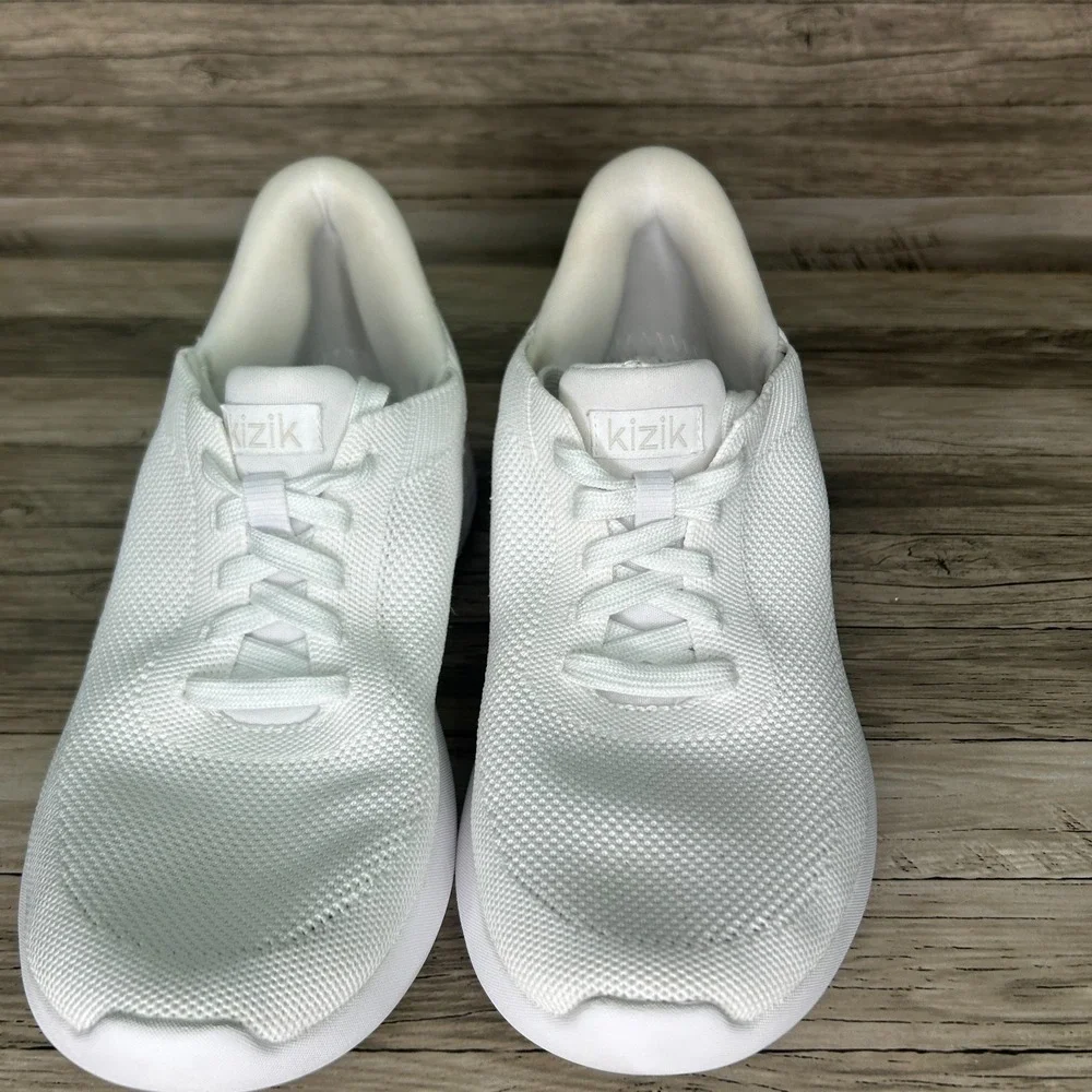 Kizik Athens Shoes Mens 6.5 Womens 8 White Slip On Hands Free Sneakers Comfort - Picture 4 of 11